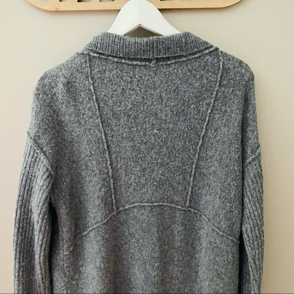 Free People Cascade Sweater Gray Sz Medium - Picture 8 of 12